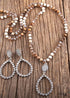 Boho Necklace, Jewelry Set, RH Amazonite Crystal Green Black Natural Stone